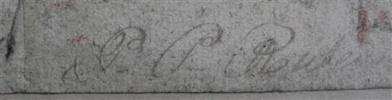 After Reubens Bacchic procession, 10.5 x 26in.